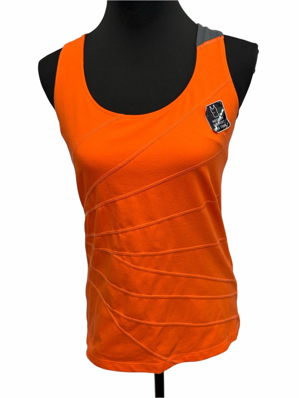 Xersion Large Neon Orange Athletic Racerback Workout Tank Top